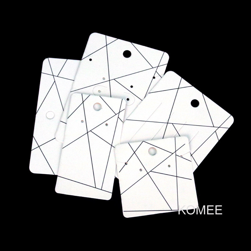 黑色线条耳环卡耳钉卡 发夹项链卡 韩版耳钉饰品包装卡 现货