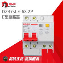 德力西断路器DZ47sLE-63 2PC微型断路器空气开关 漏电保护器