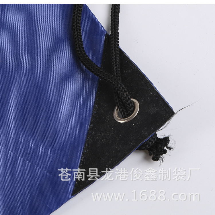 Spot simple doble hombro 210D poliéster maratón bolsa con cordón de tela de nailon bolsa con cordón bolsa con cordón de almacenamiento logotipo impreso image 4