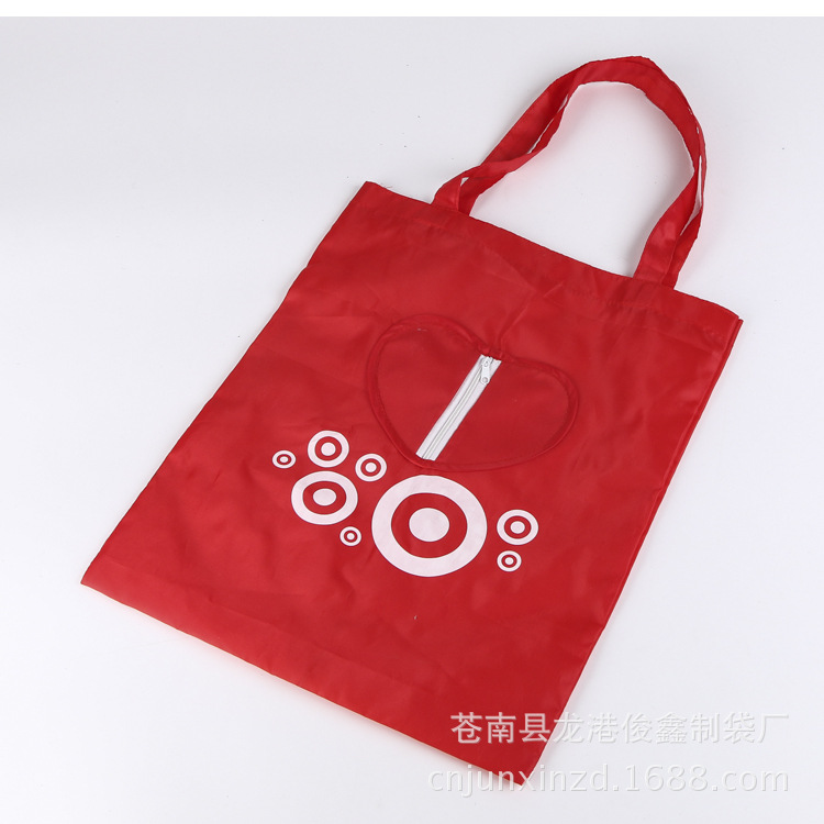 Color plegable 210D bolsa de poliéster bolso creativo de poliéster bolsa de nylon impermeable bolso de compras de poliéster image 3