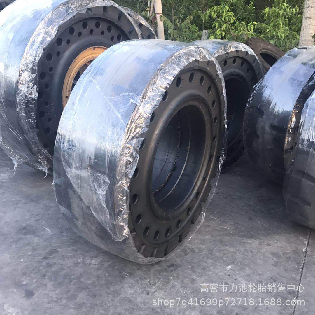 17.5-25铲车轮胎实心胎装载机轮胎矿山花纹加深重载抗压17.5-25