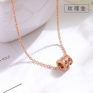 Titanium Steel Small Waist Necklace Women's Necklace Collarbone Chain Internet Popular ins Light Luxury Simple Gift Simple Fashion Jewelry