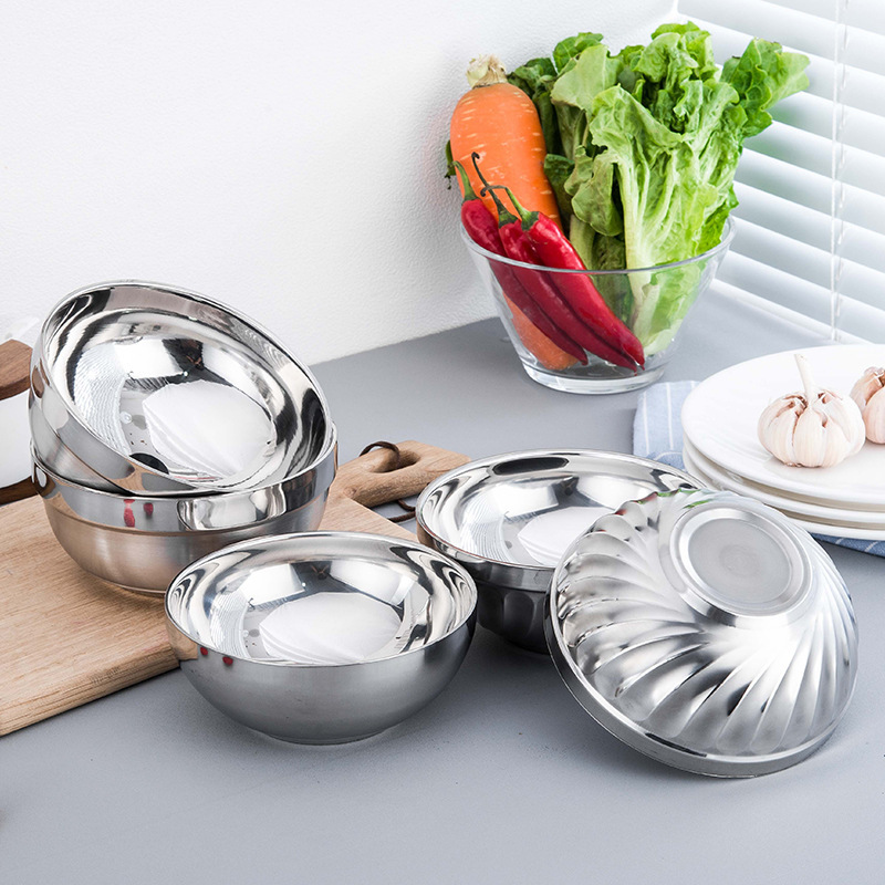 Stainless Steel Bowl 304 Children Double Layer Lily Light Platinum Insulated Rice Bowl Canteen Adult Soup Bowl Noodle Bowl Engraving Stainless Steel Bowl 304 Children Double Layer Lily Light Platinum Insulated Rice Bowl Canteen Adult Soup Bowl Noodle Bowl Engraving