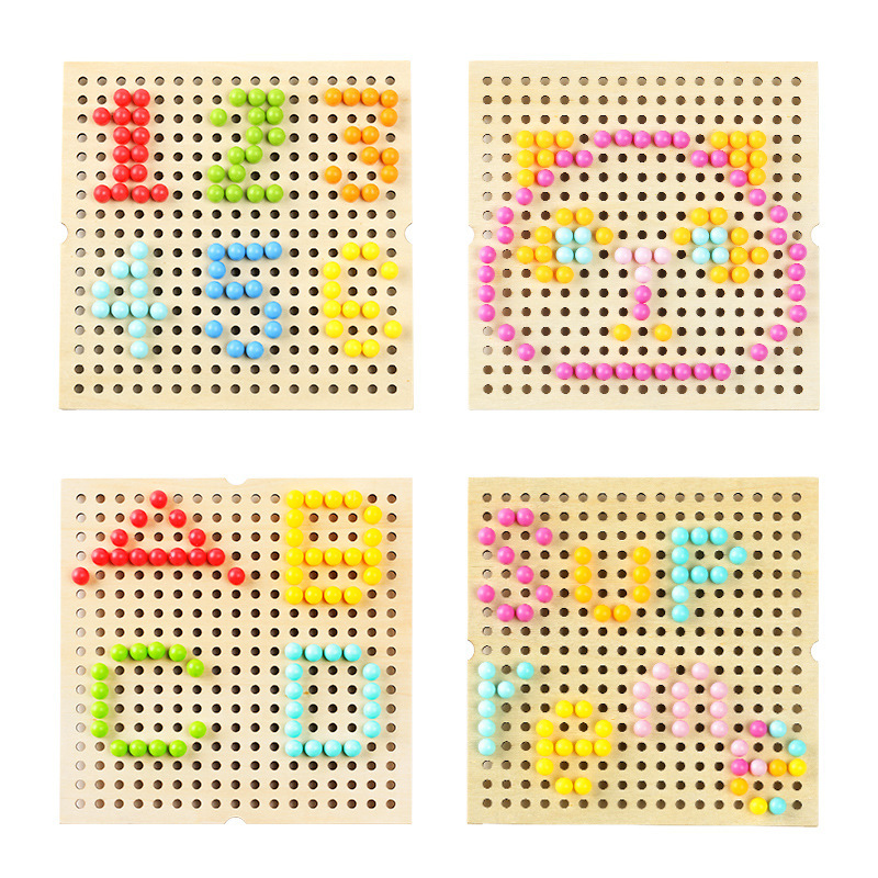 Rompecabezas de uñas de setas creativas de madera 0,7 educación temprana para niños entrenamiento de inteligencia combinación tablero de rompecabezas juguete jardín de infantes
