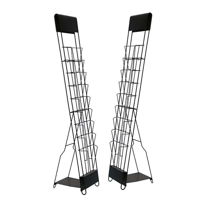 金属可折叠书报资料架 展会宣传画册展架 杂志报刊架 目录书报架