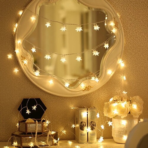 Factory direct sales led star lights string lights flashing stars star lights string new year festival Christmas decoration lights string lights