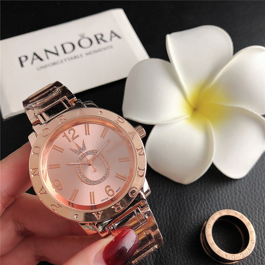 New Model Launched Women's Watch Wristwatch Set Steel Belt Men's Watch Business Watch