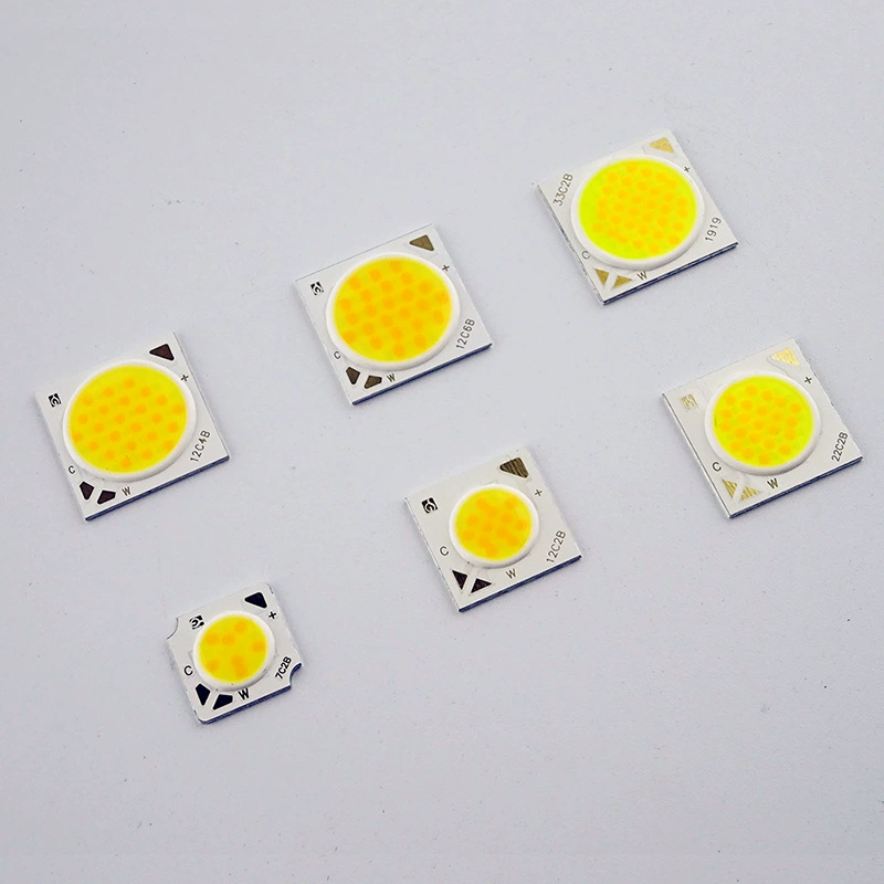 Двухцветная теплая COB-лампа крошка 7W12W24W36W Цвет освещения RA80 1311 1917 инвертированный источник света COB