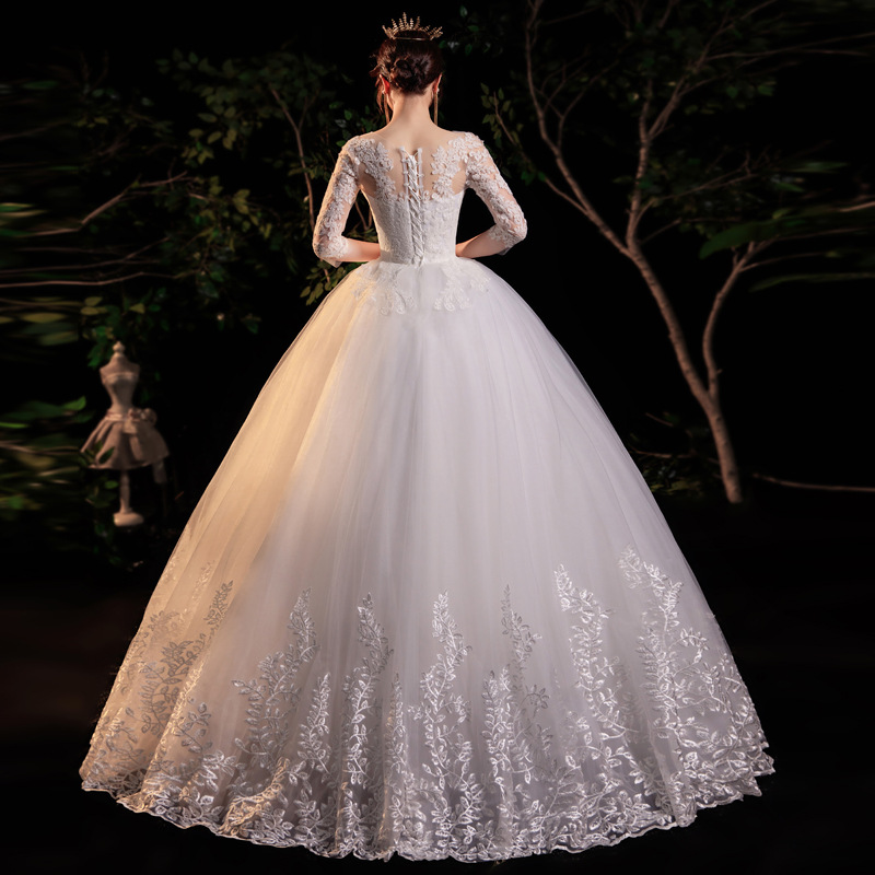 Fuera del hombro vestido de novia principal 2023 nuevo elegante nupcial Mori Super Hada francés adelgazamiento vestido de novia al por mayor transfronteriza D30