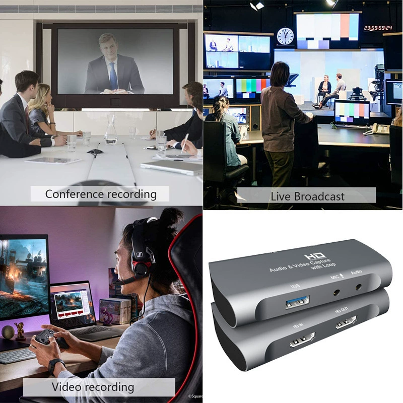 HDMI видеозаписывающая карта высокого разрешения, запись прямого эфира, универсальная лента выход из аудиовыход USB на HDMI