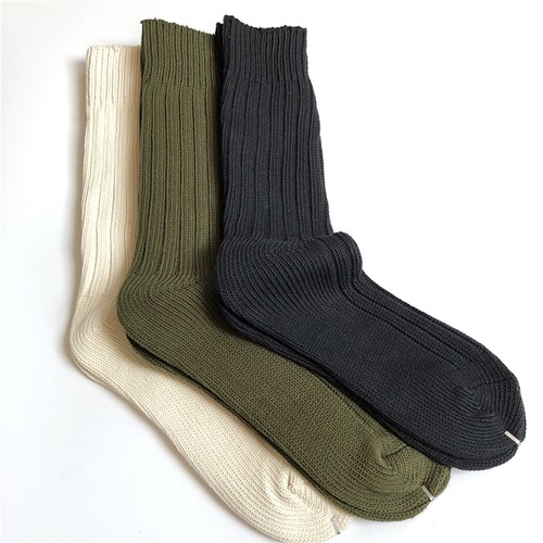 Couple style, original color striped long thick thread cotton socks, trendy Hong Kong style thick needle versatile thick workwear men's socks for all seasons