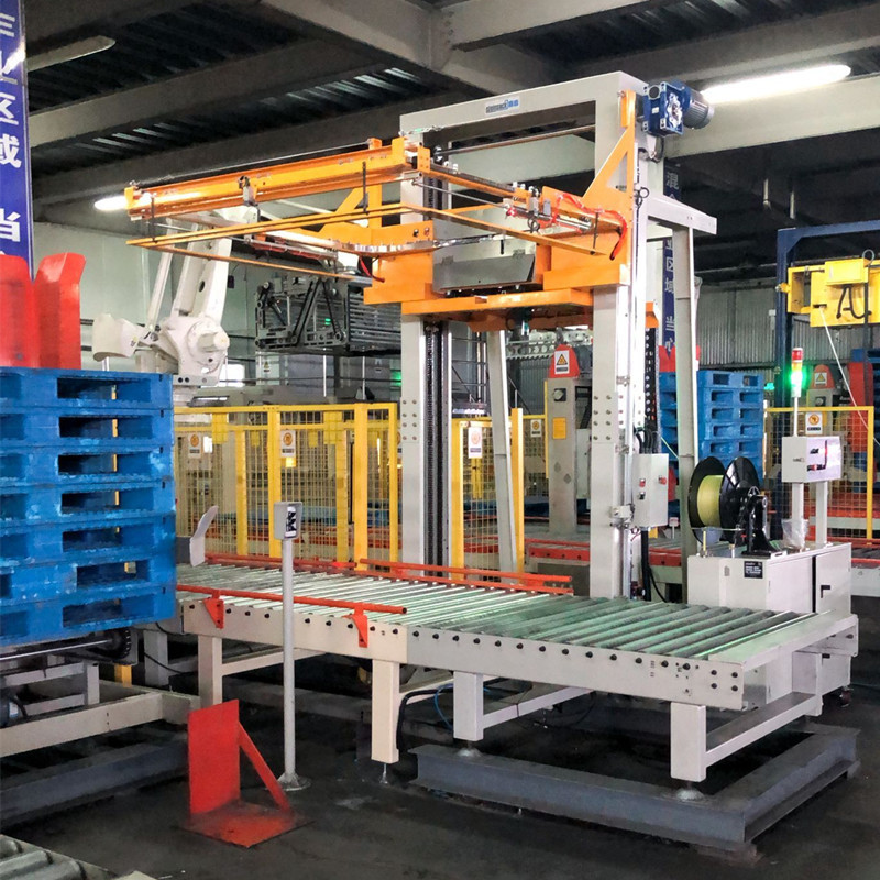 嘉音栈板水平式捆包机  A-72HE全自动托盘打包机  粮油行业选用