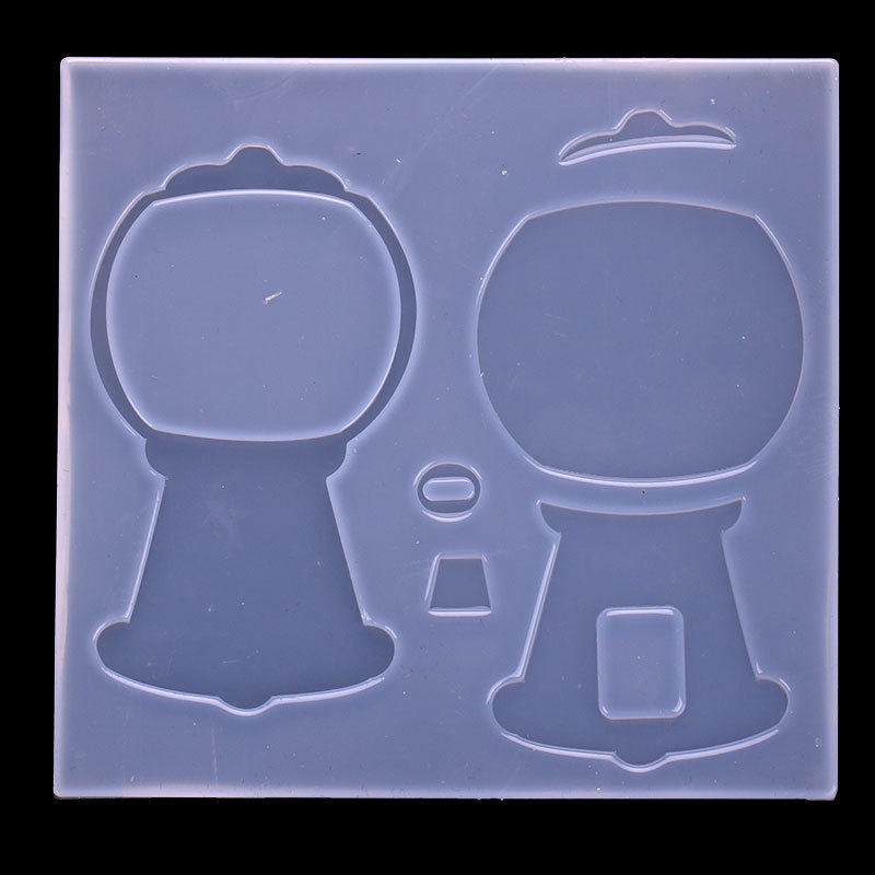 Espejo epoxi casero hueco de laminación de silicona azúcar máquina de torsión huevo máquina de torsión bola hueca epoxi movedizas molde