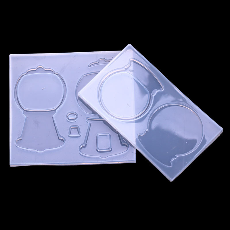 Espejo epoxi casero hueco de laminación de silicona azúcar máquina de torsión huevo máquina de torsión bola hueca epoxi movedizas molde