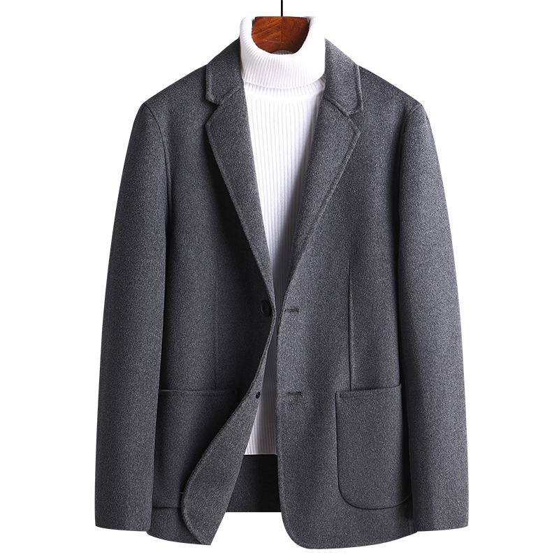 Otoño e Invierno nuevo hecho a mano de doble cara de lana traje de Cachemira de los hombres pequeño traje de niña chaqueta ropa de hombre