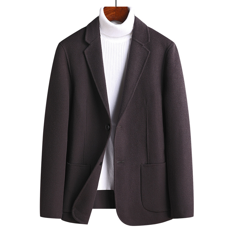 Otoño e Invierno nuevo hecho a mano de doble cara de lana traje de Cachemira de los hombres pequeño traje de niña chaqueta ropa de hombre