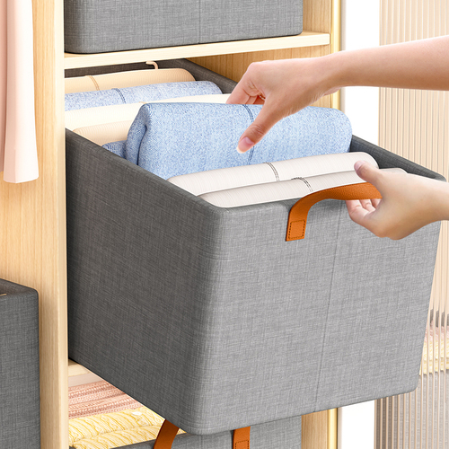 Clothes and pants storage box home wardrobe clothing layered classification artifact drawer-type folding storage basket organizer box