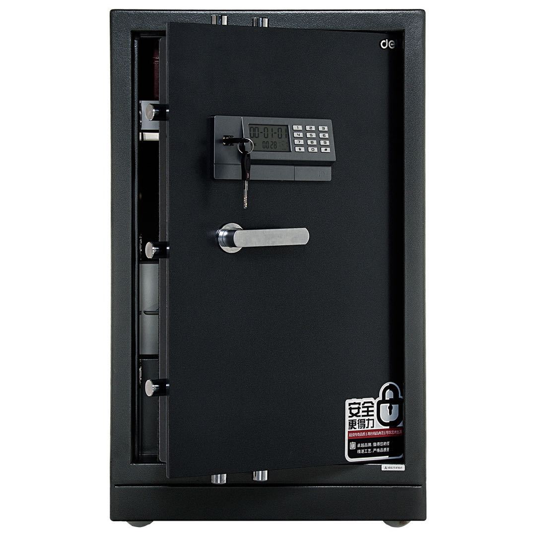 Caja Fuerte Electrónica Antirrobo Deli 3659A 1.2 m de Acero con Alarma para Hogar y Oficina