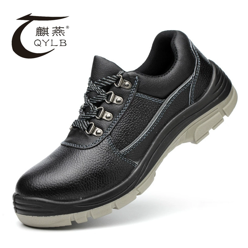 Низкие защитные ботинки с подошвой из литого полиуретана, с защитой от ударов, проколов и скольжения, рабочие ботинки, защитные ботинки из воловьей кожи с литой подошвой