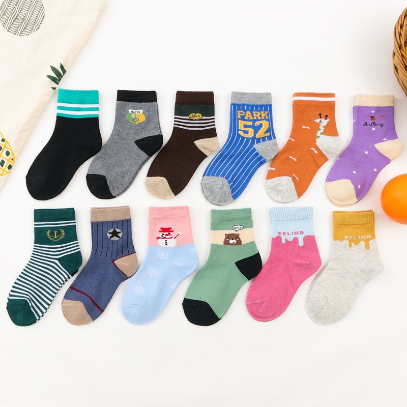 (Wholesale), cartoon children's demi-season knee socks for boys for students, mid-length 2
