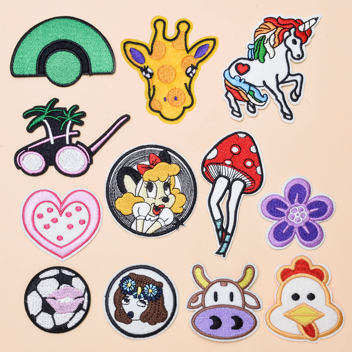 厂家直销精品电脑刺绣布贴 DIY服装辅料时尚装饰修补补丁布贴定