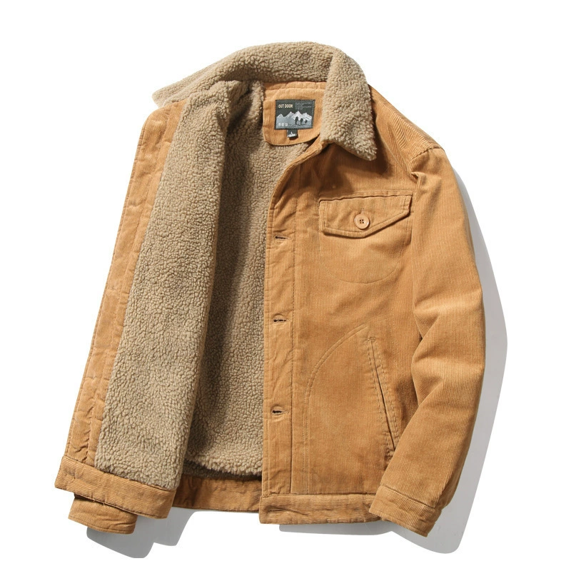 Мужская куртка из вельвета с пуховым утеплителем, повседневный стиль, тёплая, разные цвета и размеры
