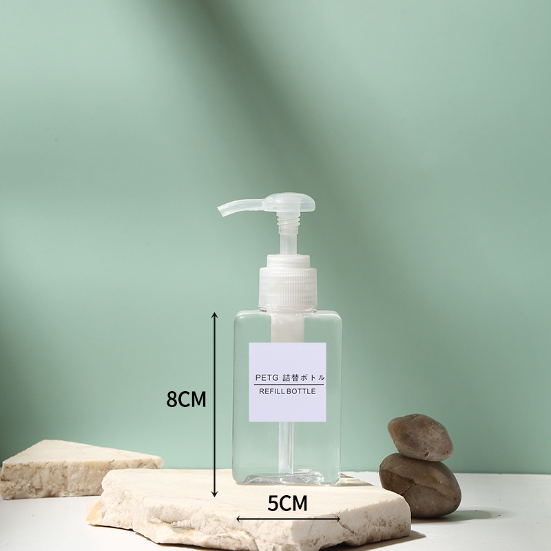 Flacon plat transparent 100ml
