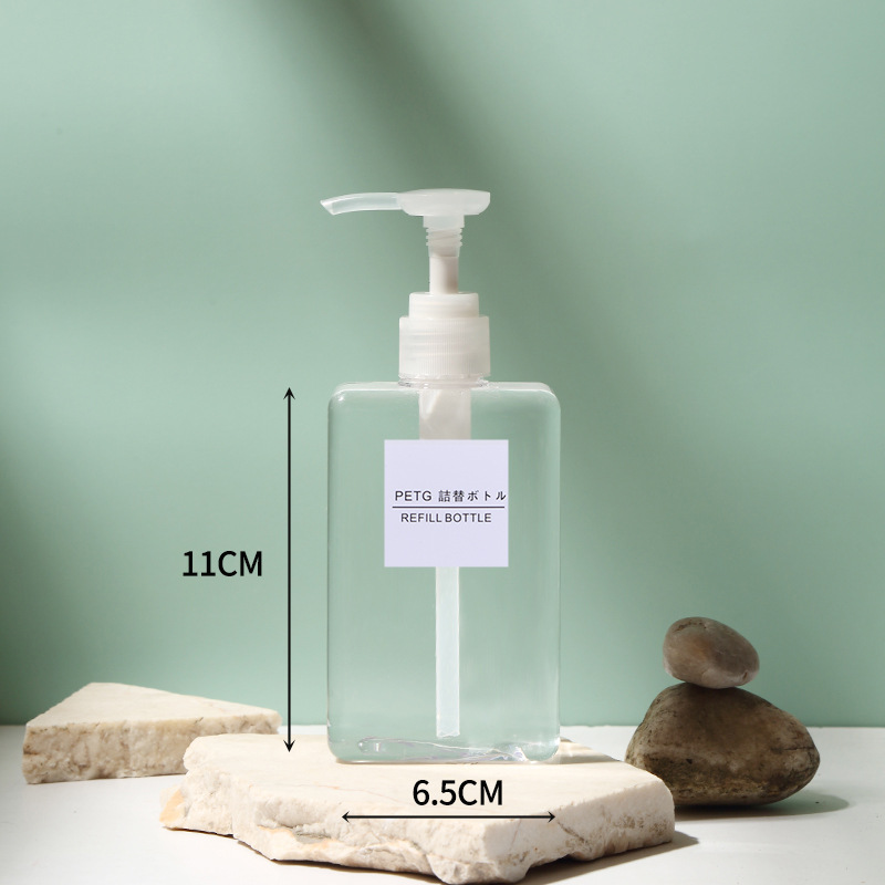 Flacon plat transparent 280ml