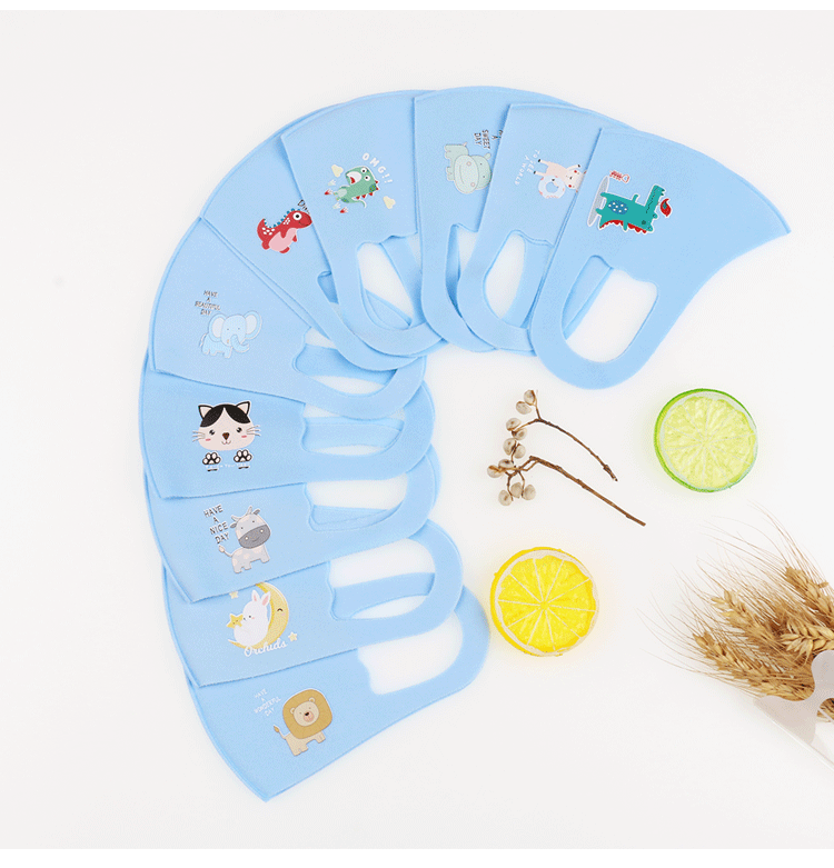 Máscara negra para hombres y mujeres Celebridad de Internet mismo estilo a prueba de sol transpirable lavable válvula de respiración de algodón dibujos animados para niños máscara a prueba de sol