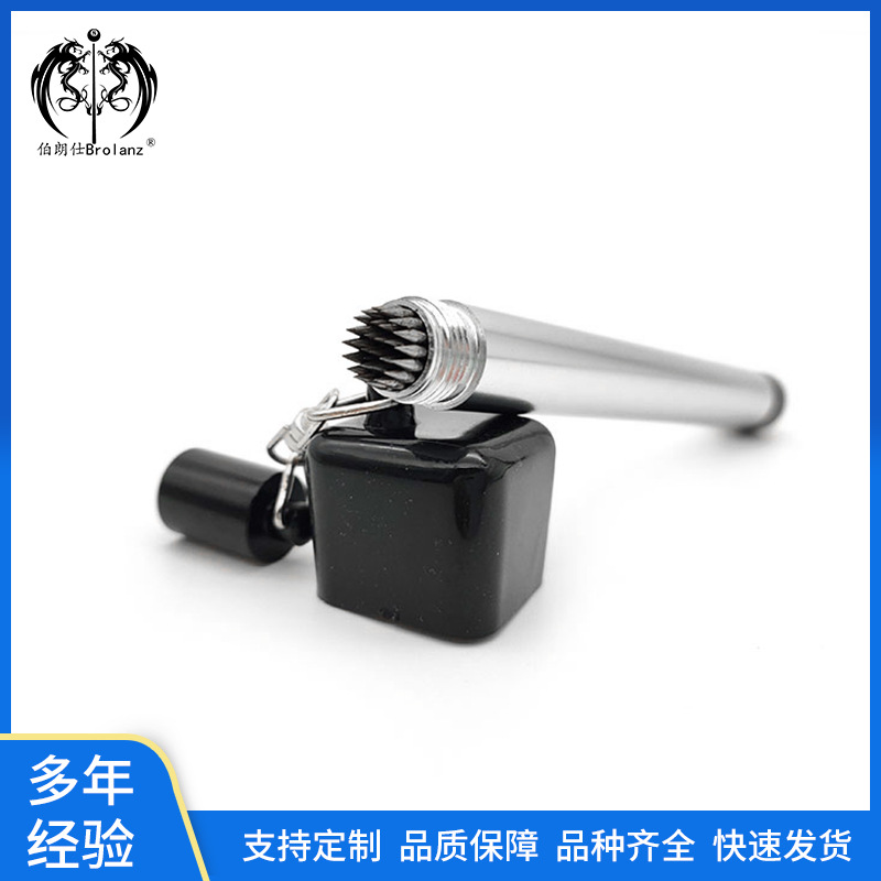 Venta al por mayor suministros de billar herramienta de cabeza de señal 2-en-1 de metal de la pluma de chocolate cabeza de cuero de acupuntura