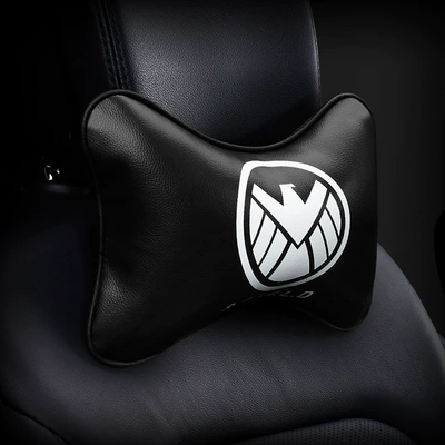 headrest memory foam car neck: Headrest - leather-sh-i-eld-memory-foam-neck-pillow-1