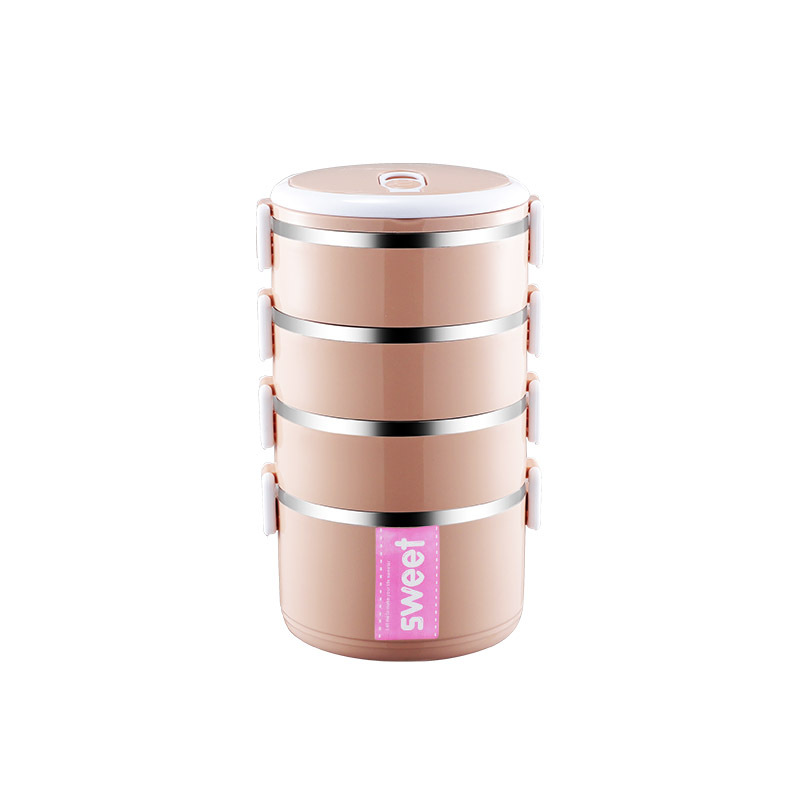 Caja de almuerzo aislada de acero inoxidable de ventas directas de fábrica profundización caja de almuerzo multiusos caja de almuerzo sellada de múltiples capas barril aislado de Estudiante