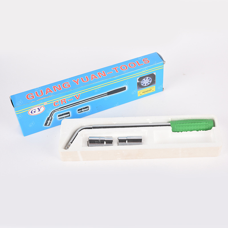 厂家现货供应伸缩轮胎扳手 轮胎套筒扳手汽车便携式L型伸缩扳手