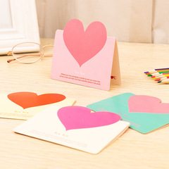 Cross-border Korean creative heart-shaped love card Thanksgiving Children's Day Valentine's Day Christmas small card envelope wholesale