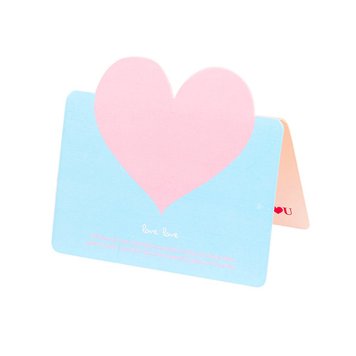 Cross-border Korean creative general love heart greeting cards Christmas Valentine's Day small cards birthday Qixi blessings message cards