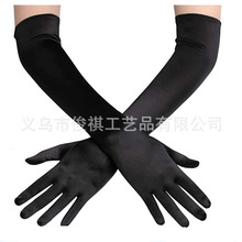 1920s long white glove  53cm氨纶黑色长手套单身派对新娘手套