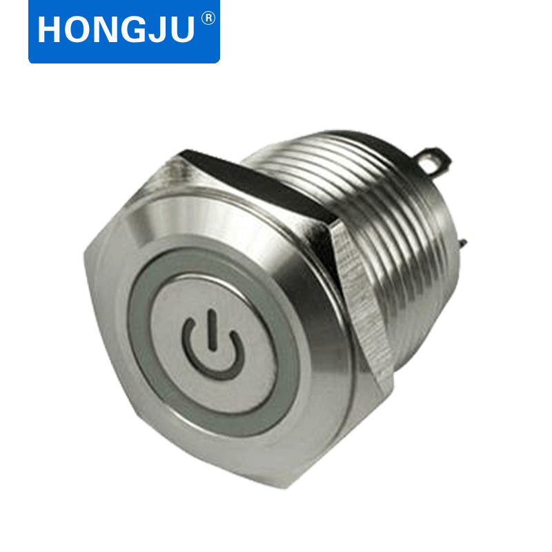 厂家直销按键开关 自锁常开常闭带灯 防水复位式启动按钮电子开关