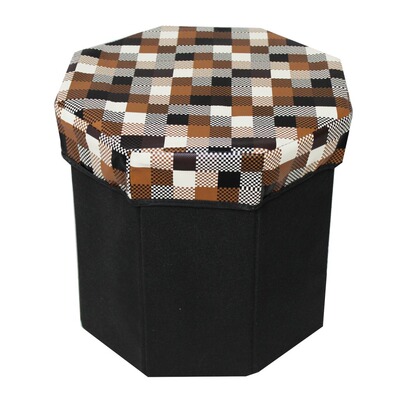 supply Six corners Home Furnishing Daily waterproof Non-woven fabric Storage stool multi-function Storage stool Star anise Folding stool