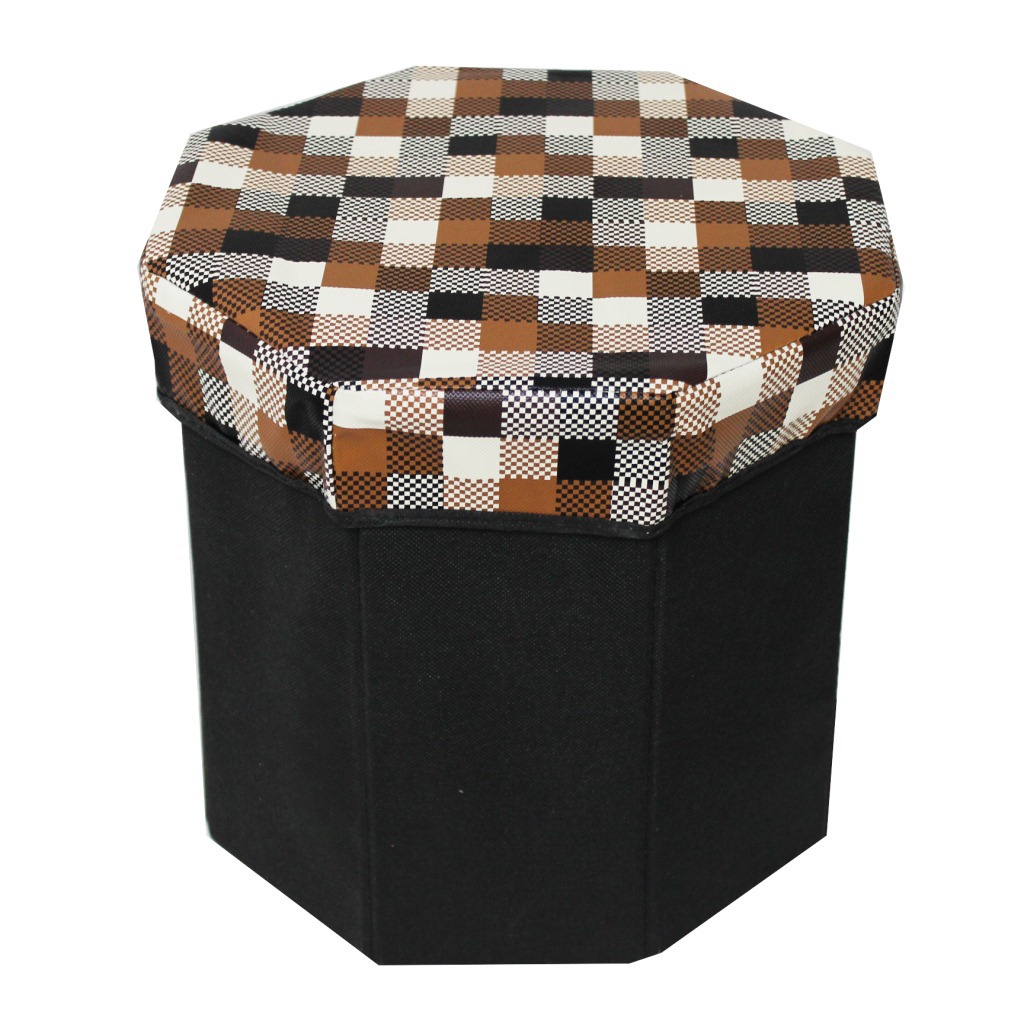 supply Six corners Home Furnishing Daily waterproof Non-woven fabric Storage stool multi-function Storage stool Star anise Folding stool