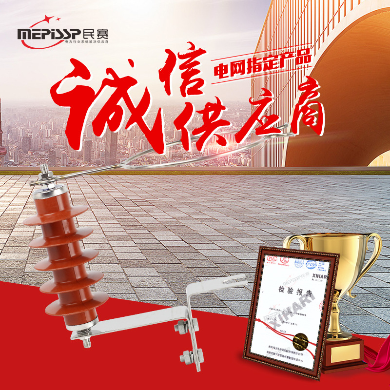 10kv避雷器无间隙HY5CX-51/134 避雷器线路串联间隙型氧化避雷器