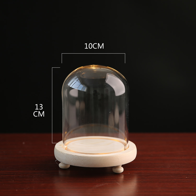 Fábrica de luz LED flor eterna cubierta de vidrio TikTok modelo de mano muñeca de cerámica suave cubierta de polvo base con luz