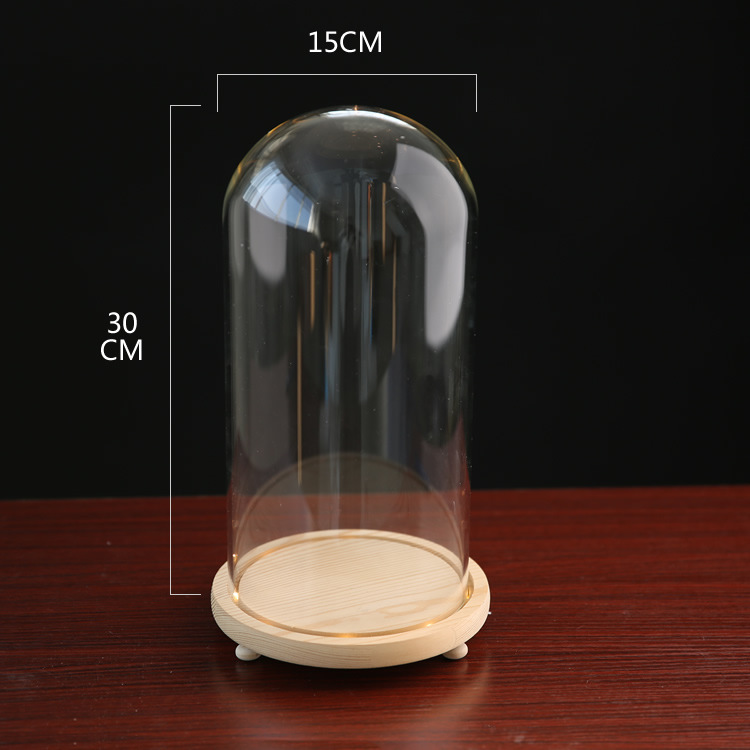 Fábrica de luz LED flor eterna cubierta de vidrio TikTok modelo de mano muñeca de cerámica suave cubierta de polvo base con luz