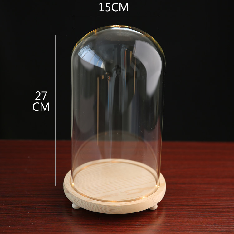 Fábrica de luz LED flor eterna cubierta de vidrio TikTok modelo de mano muñeca de cerámica suave cubierta de polvo base con luz