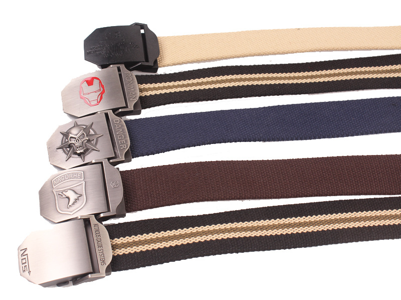 Cinturón de procesamiento de inventario oferta especial cinturón de punto cinturón de procesamiento de hebilla de cinturón de los hombres cinturón al aire libre