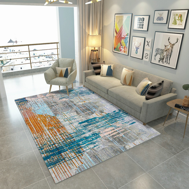 Alfombra nórdica, tapete para la sala de estar, alfombra de fácil cuidado para el hogar, tapete para sofá y mesita de noche, alfombra grande para dormitorio que cubre toda la superficie.