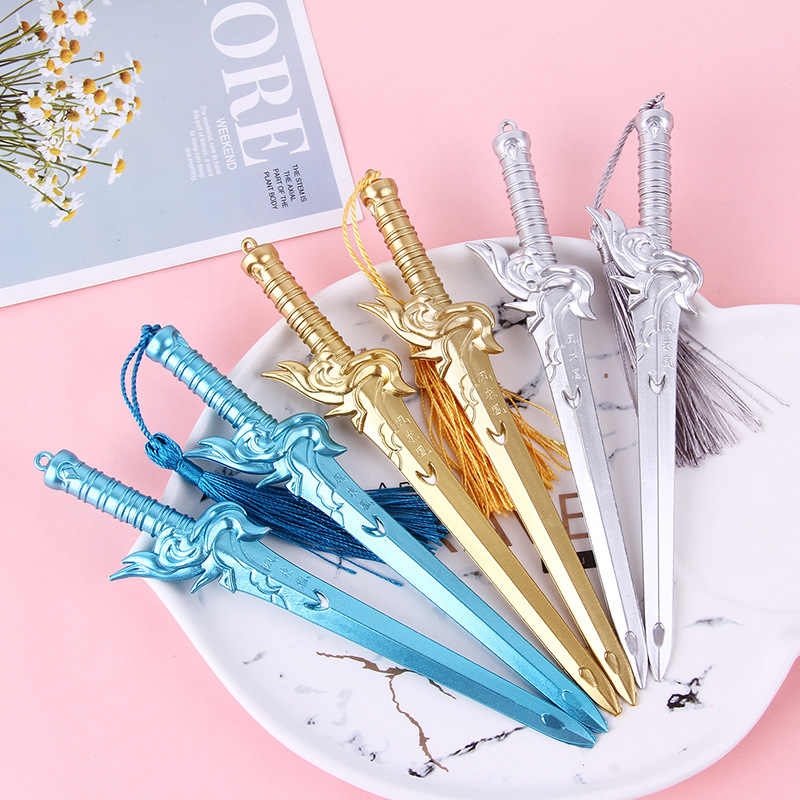 Creative sword pen Phoenix pursuit gel pen student prize Black Signature Pen stationery prize gift pen wholesale