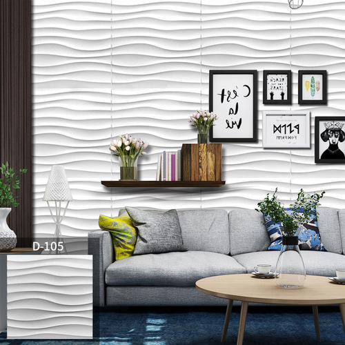 Factory Direct Sale PVC 3D Wall Panels Decorative 3D Wall Panels Wallpanel White Wave 3D Wall Panels Best Selling on E-commerce