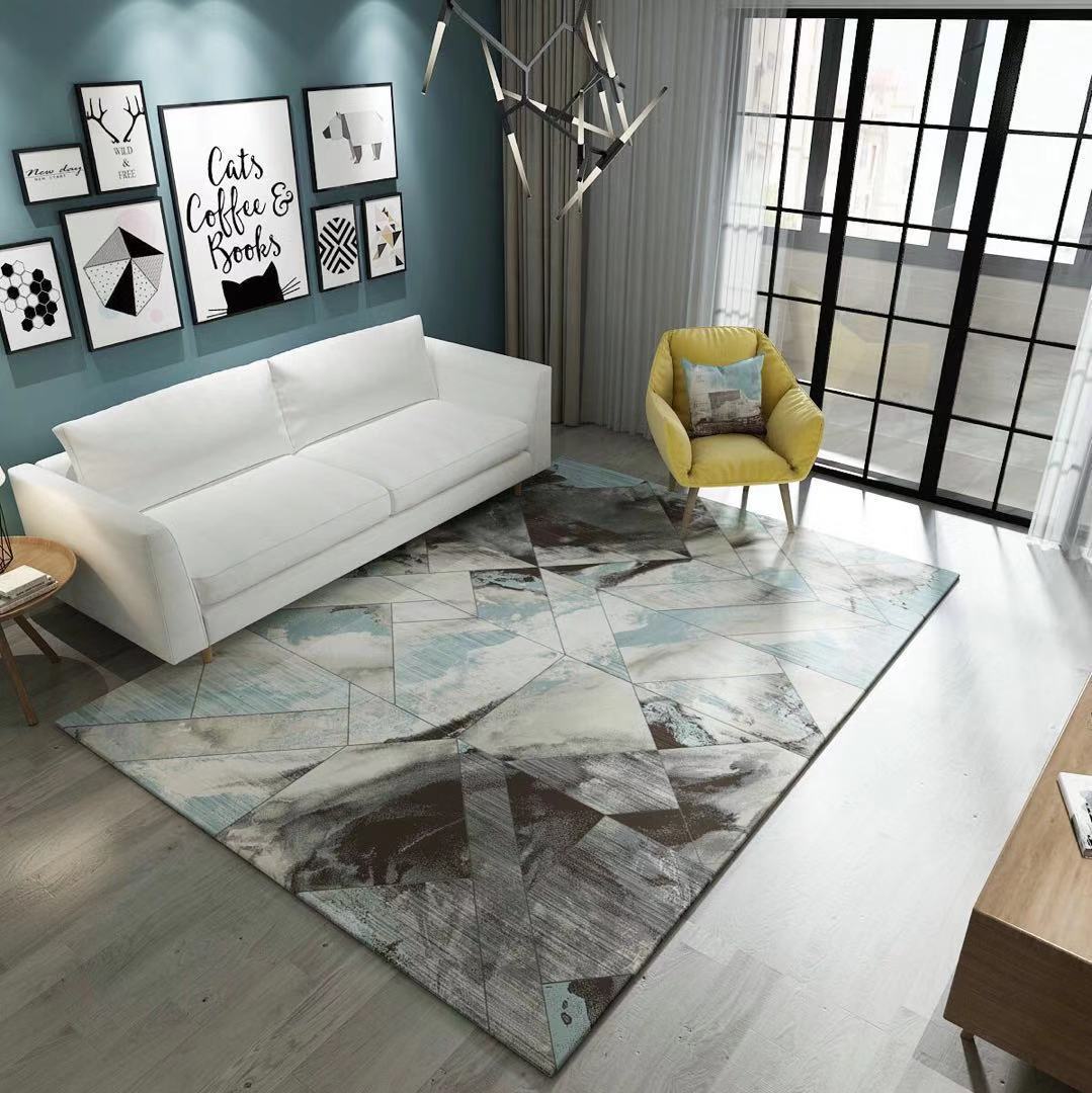 Alfombra nórdica, tapete para la sala de estar, alfombra de fácil cuidado para el hogar, tapete para sofá y mesita de noche, alfombra grande para dormitorio que cubre toda la superficie.