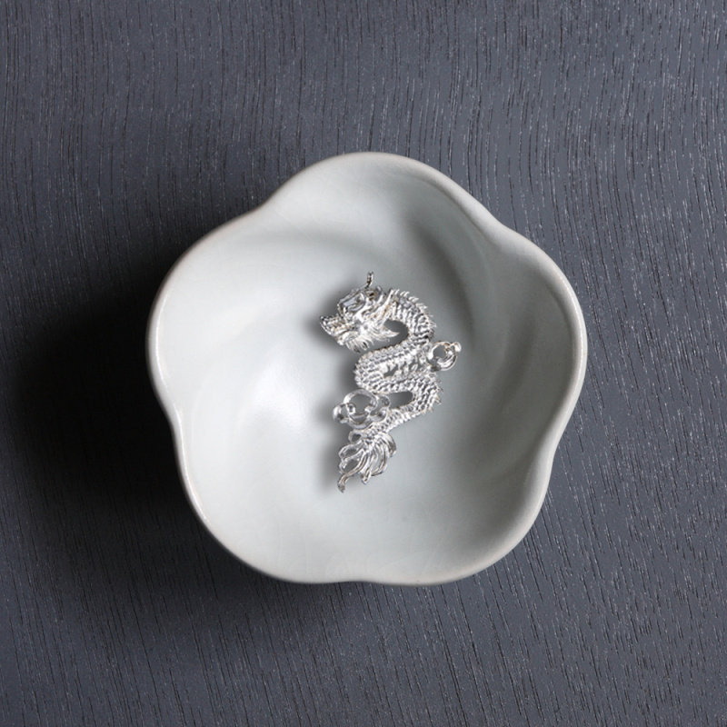 루야오 매화 꽃 실버 용