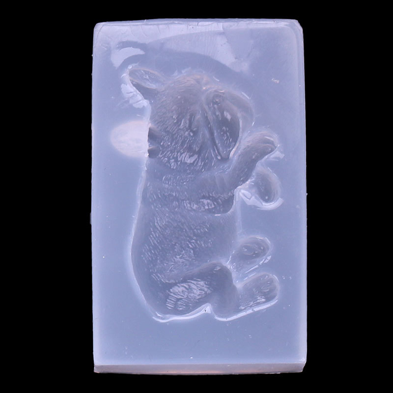 Perro perezoso perro arena epoxi molde de silicona de dibujos animados Tridimensional espejo epoxi Joyería colgante molde decorativo